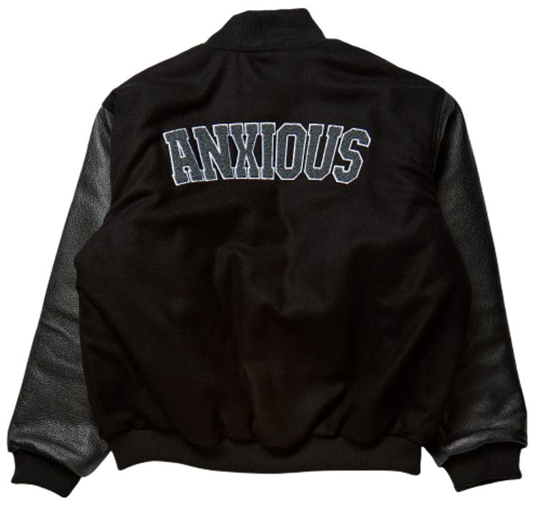 Anti Social Social Club Team Anxious Varsity Jacket Black