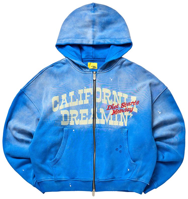 Diet Starts Monday California Dreamin Full Zip Hoodie Blue