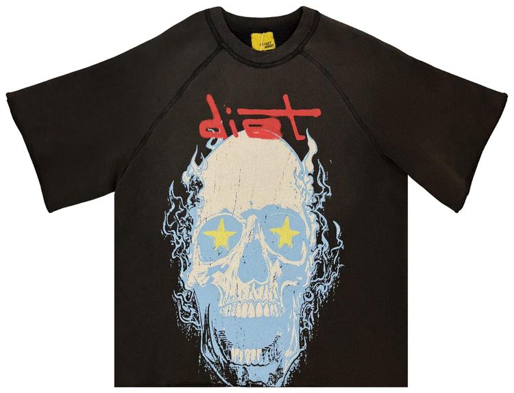 Diet Starts Monday Skull Half Sleeve Vintage Black