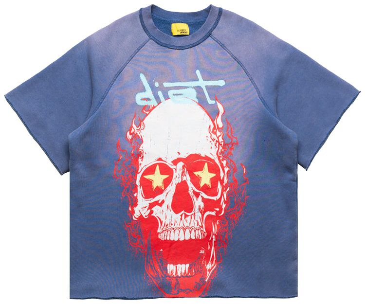 Diet Starts Monday Skull Half Sleeve Blue