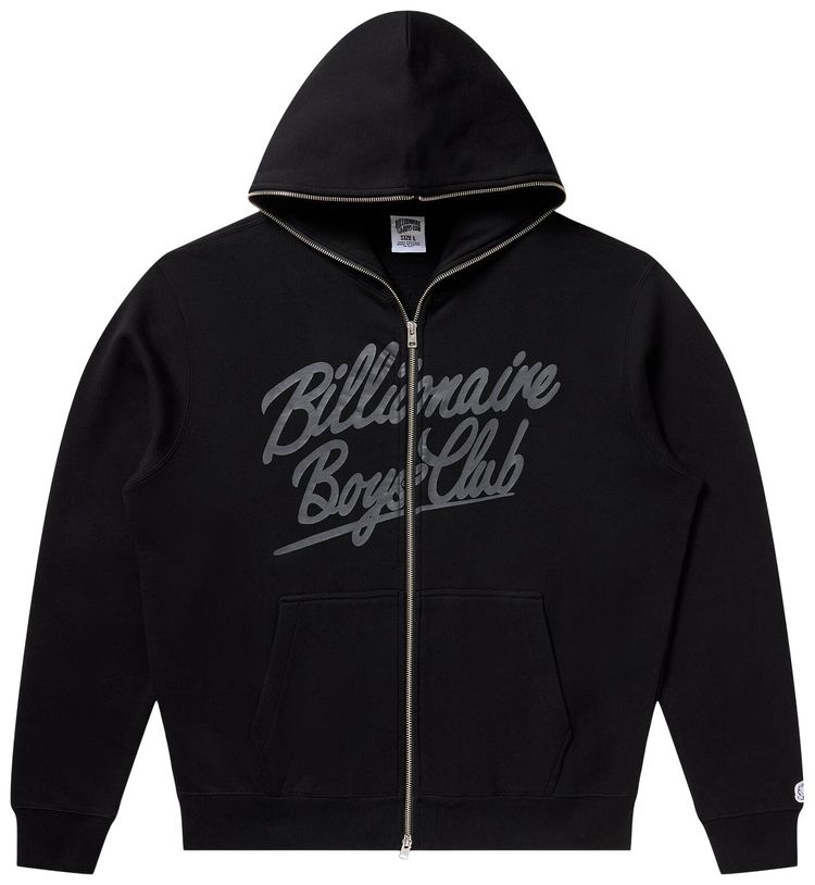 Billionaire Boys Club Script Zip Hoodie Black