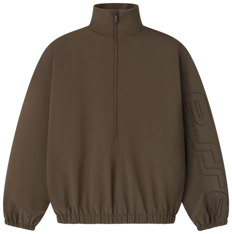 Fear of God Essentials Active Trace Half Zip Track Jacket Brown