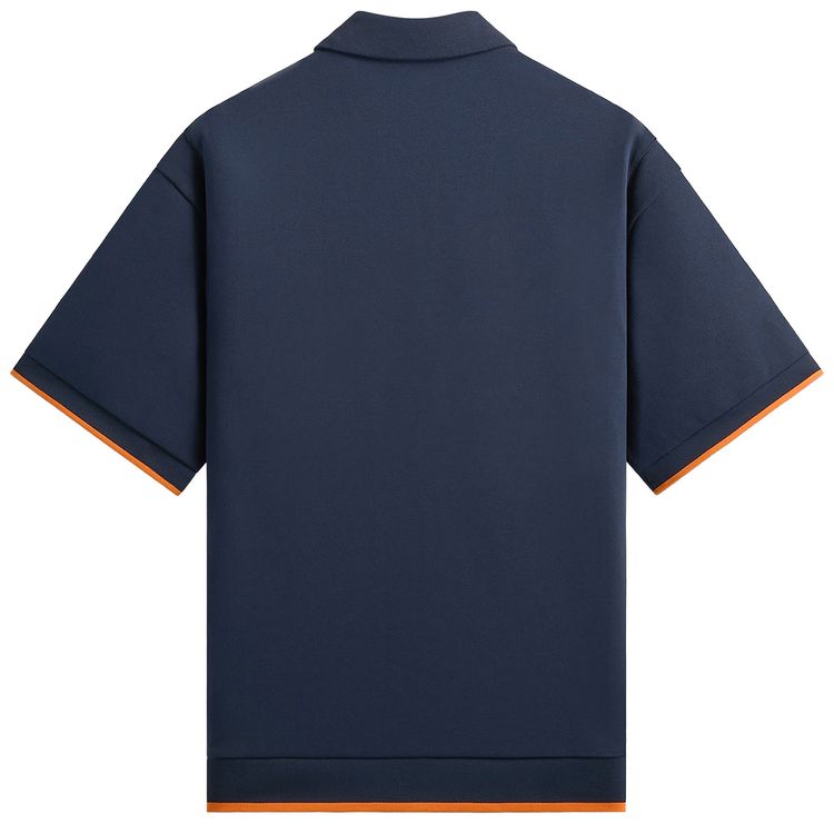 Kith For The New York Knicks Playoffs Zip Front Performance Knit Polo Nocturnal