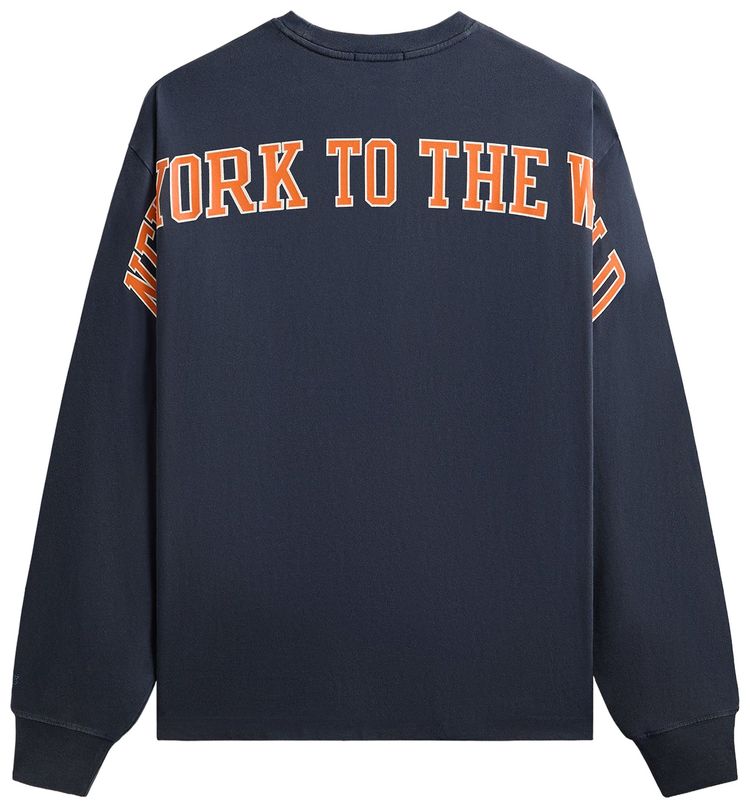 Kith For The New York Knicks Knickerbockers Long Sleeve Quinn Vintage Tee Nocturnal