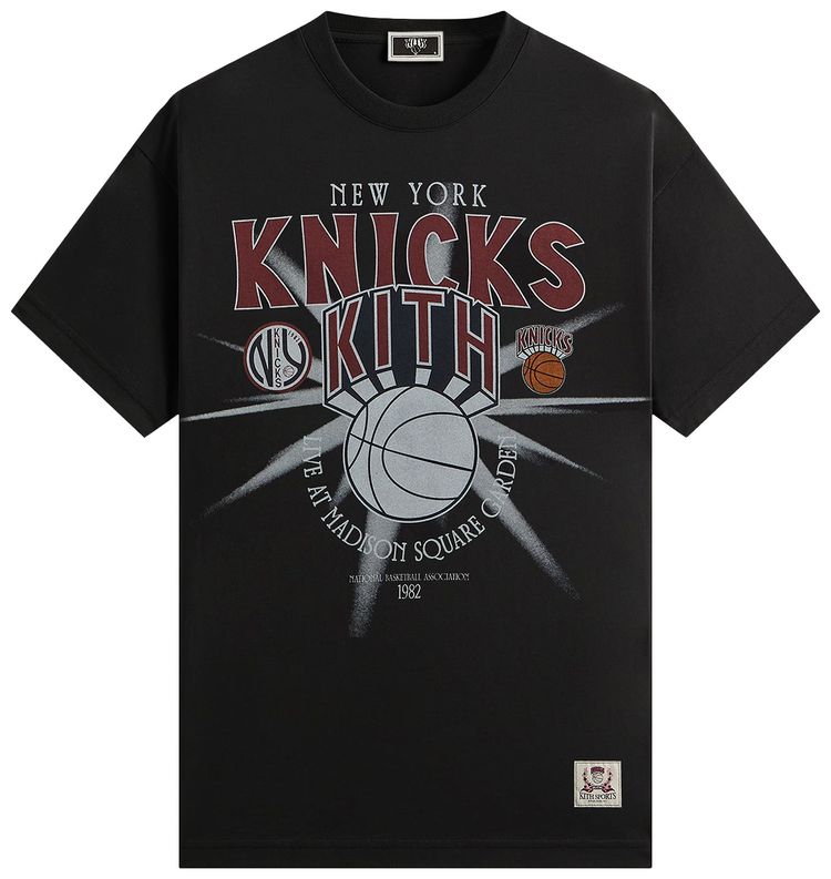 Kith For The New York Knicks Madison Square Garden Burst Jones Tee Black