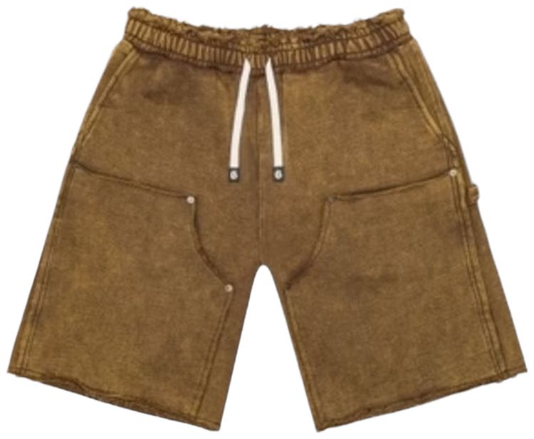Godspeed Carpenter Distressed Shorts Muddy Brown Wash
