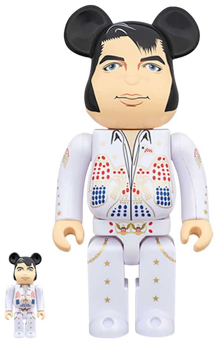 MediCom Toy Bearbrick 400 Elvis Presley White