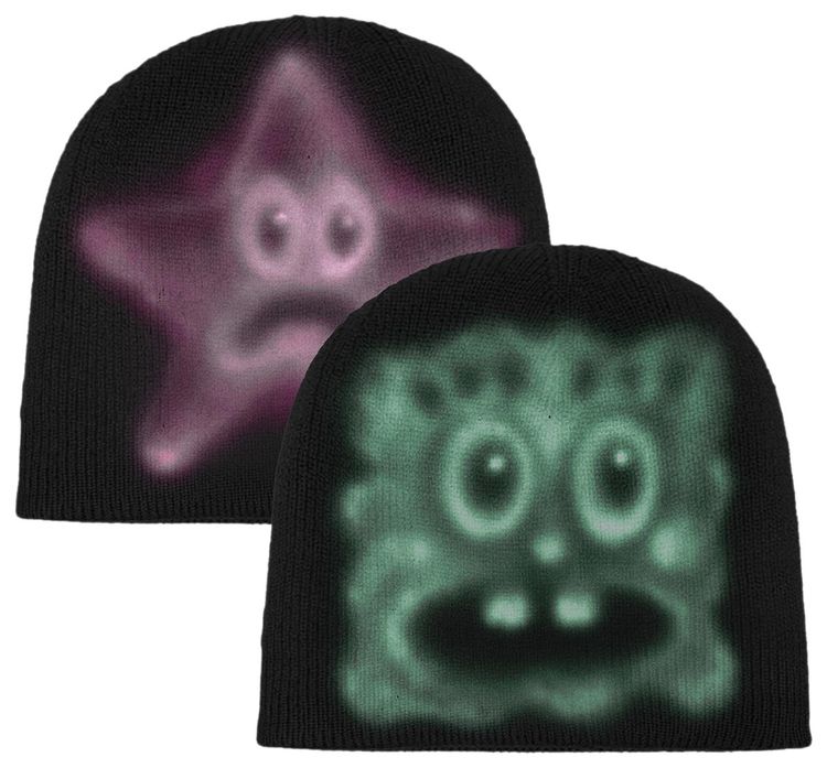 Cactus Jack by Travis Scott x Spongebob Bikini Bottom Beanie Black