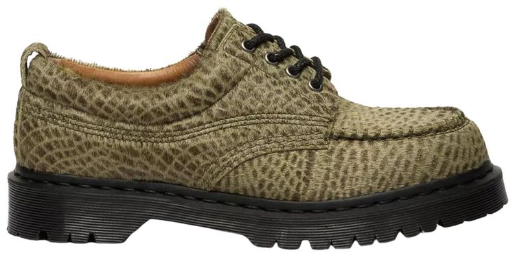 Dr Martens Lowell Chucka Mock Toe Olive Green Pebble Emobssed Hair