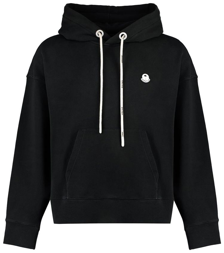 Moncler x Palm Angels Logo Patch Hoodie BlackWhite