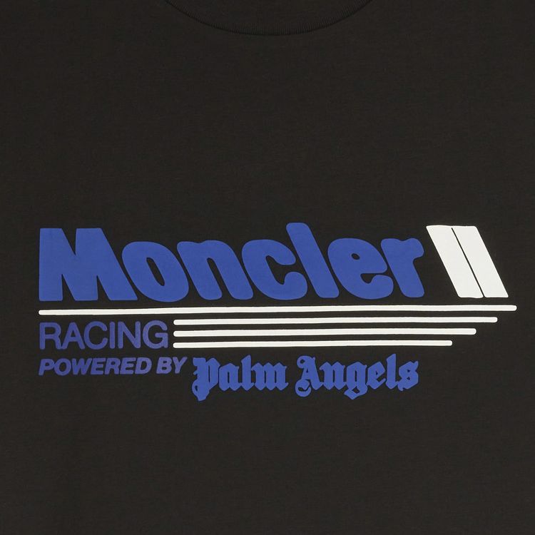 Moncler x Palm Angels Racing T Shirt BlackBlue
