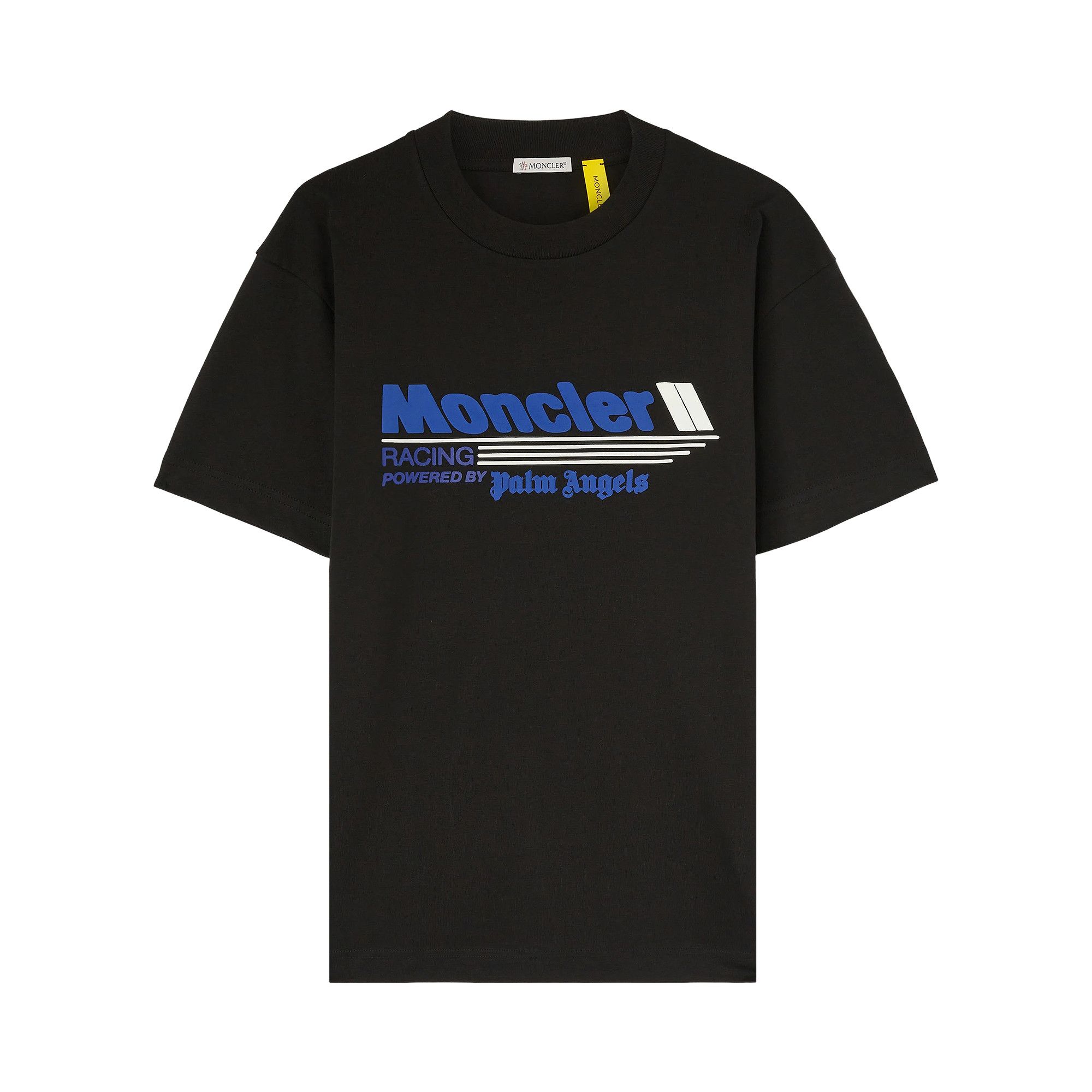 Buy Moncler x Palm Angels Racing T-Shirt 'Black/Blue