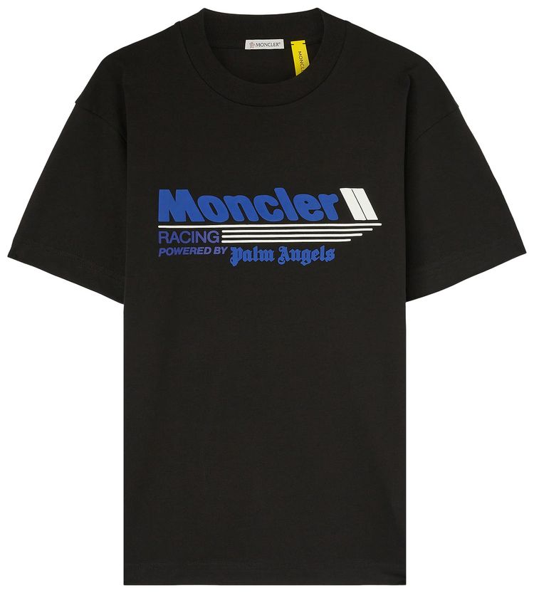 Moncler x Palm Angels Racing T Shirt BlackBlue