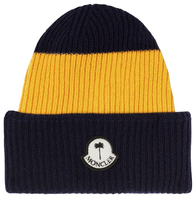 Moncler x Palm Angels Tricot Beanie Hat BlueYellow