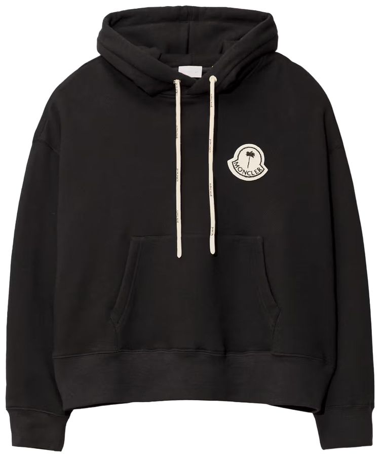 Moncler x Palm Angels Logo Hoodie BlackWhite