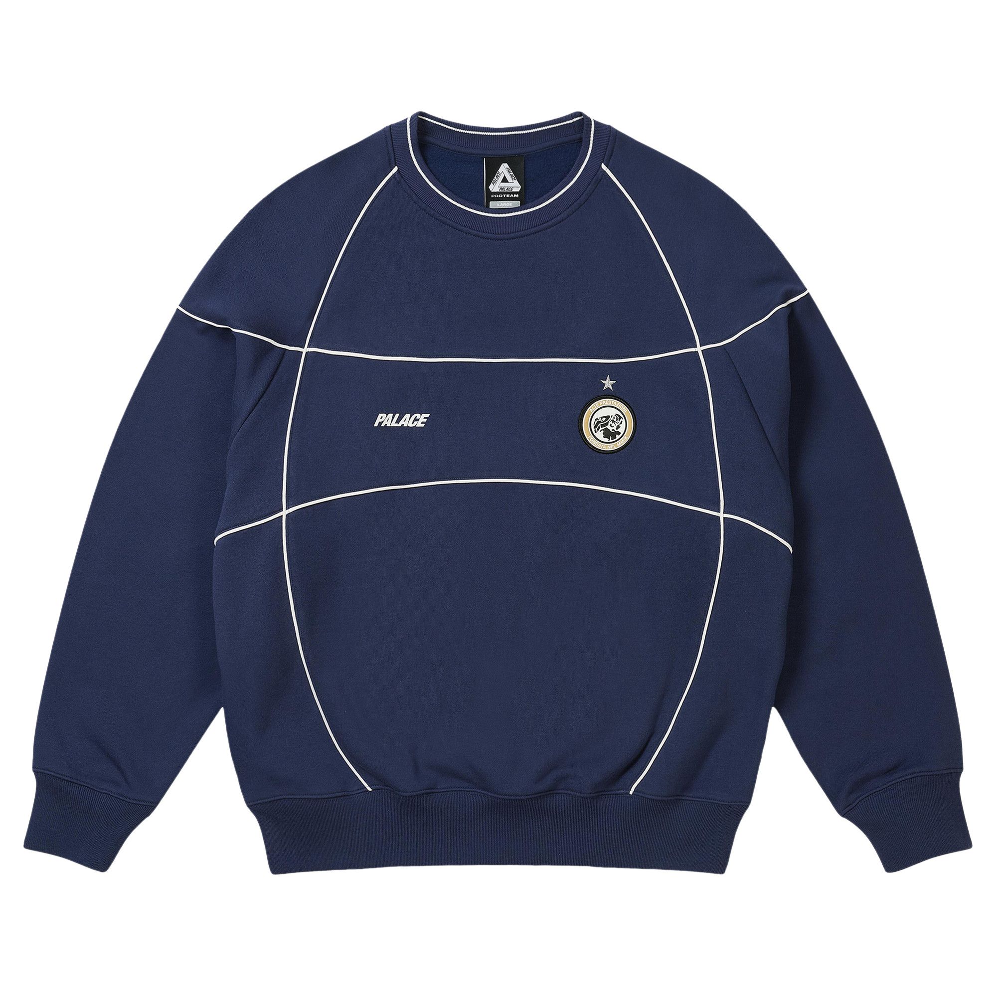 Buy Palace Pro Team Piped Crew 'Navy' - P30CS008 | GOAT UK