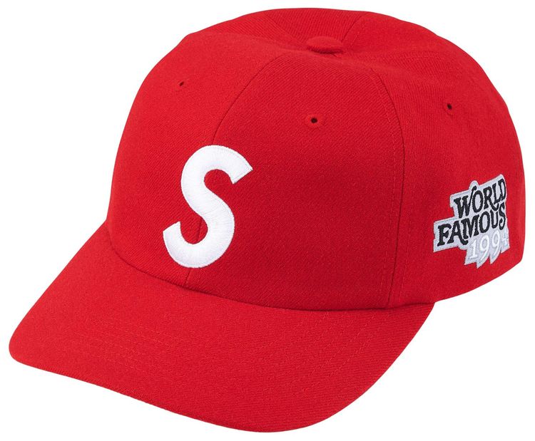 Supreme World Famous S Logo 6 Panel Red