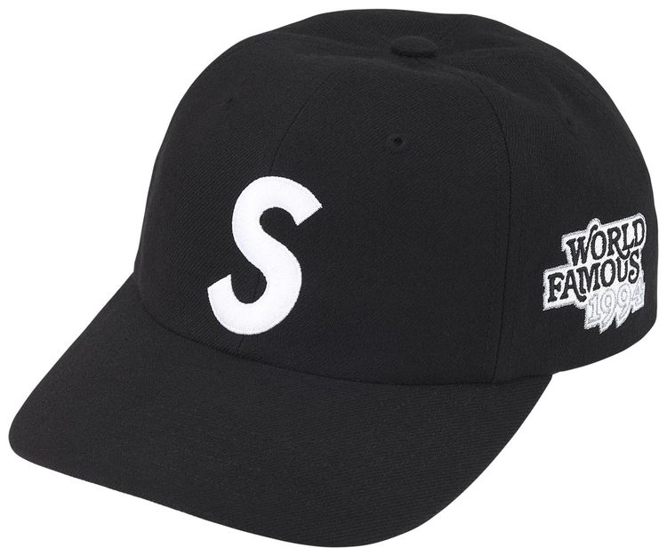 Supreme World Famous S Logo 6 Panel Black