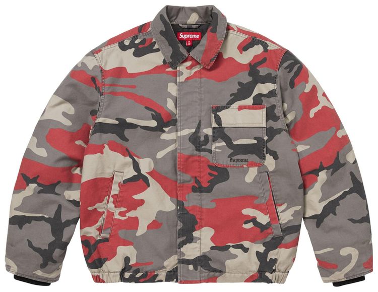 Supreme Cordura Twill Utility Jacket Red Camo