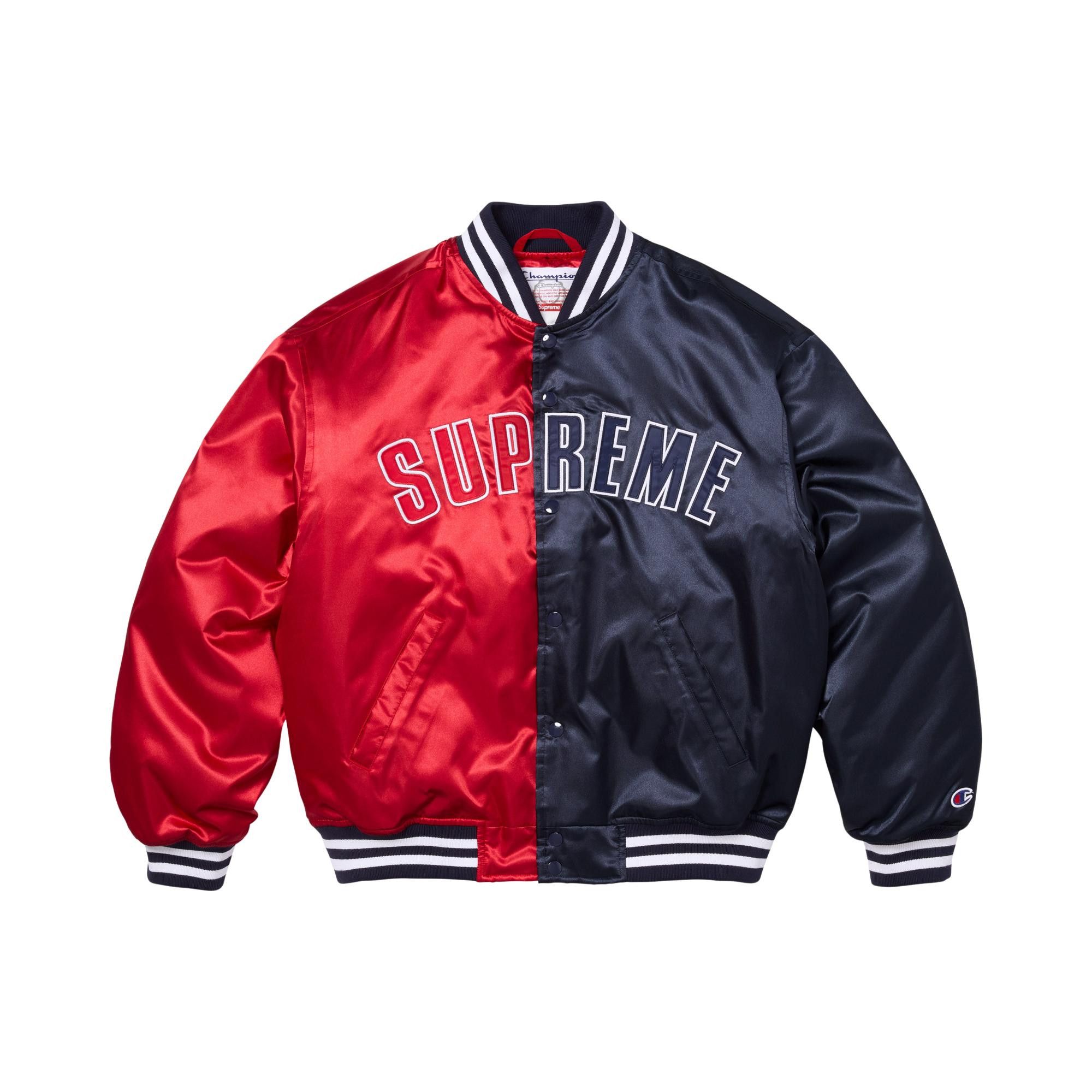 Buy Supreme x Champion Satin Varsity Jacket 'Multicolor