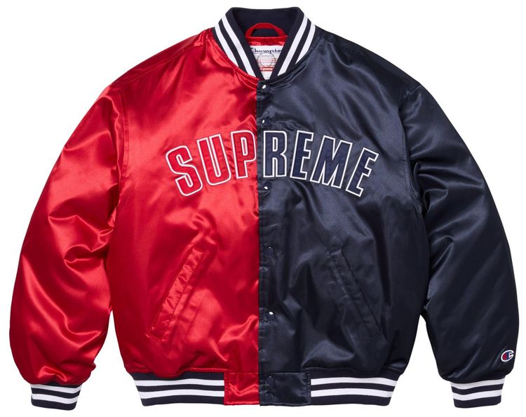 Supreme x Champion Satin Varsity Jacket Multicolor