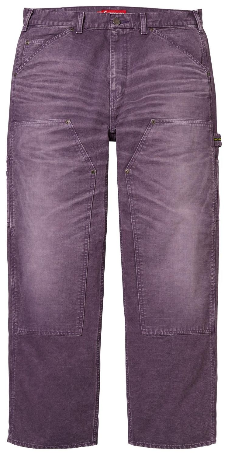 Supreme Worn Double Knee Painter Pant Purple