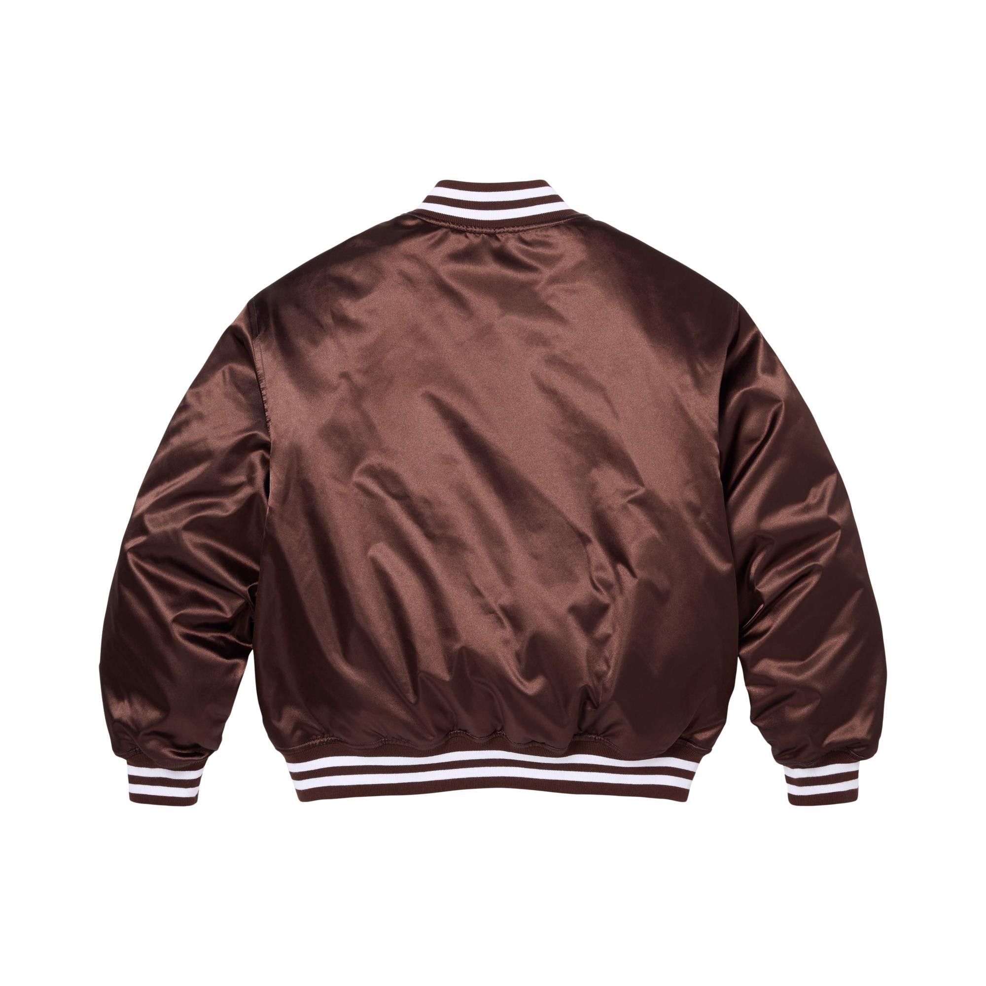 Buy Supreme x Champion Satin Varsity Jacket 'Brown' - SS26J105