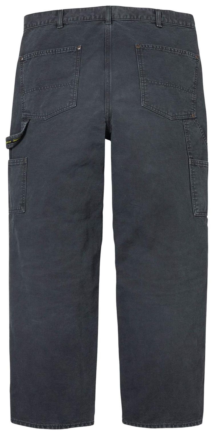 Supreme Worn Double Knee Painter Pant Black