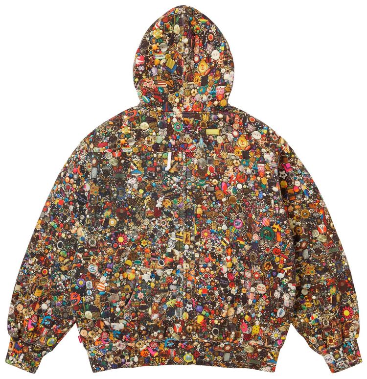 Supreme x Mike Kelley Zip Up Hooded Sweatshirt Multicolor