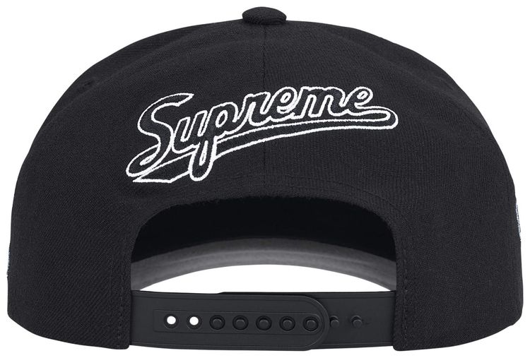 Supreme World Famous S Logo 6 Panel Black