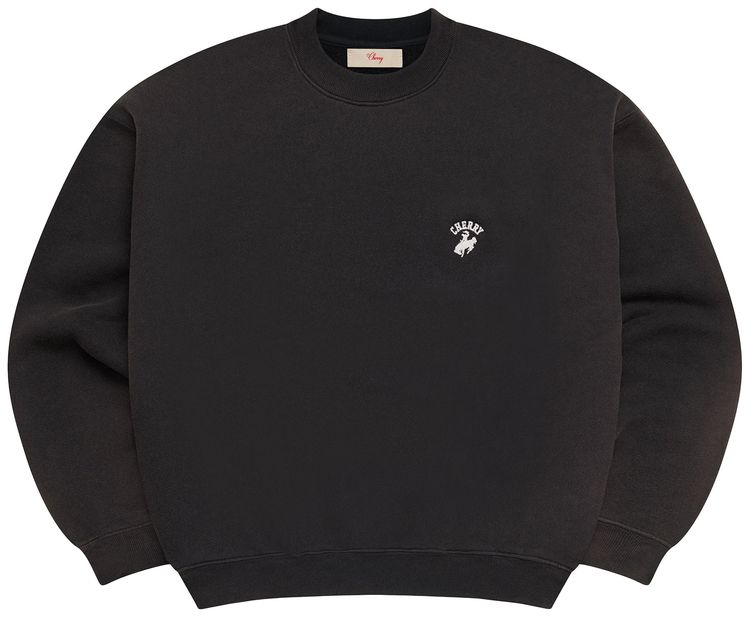 Cherry LA Western Athletic Crew Vintage Black