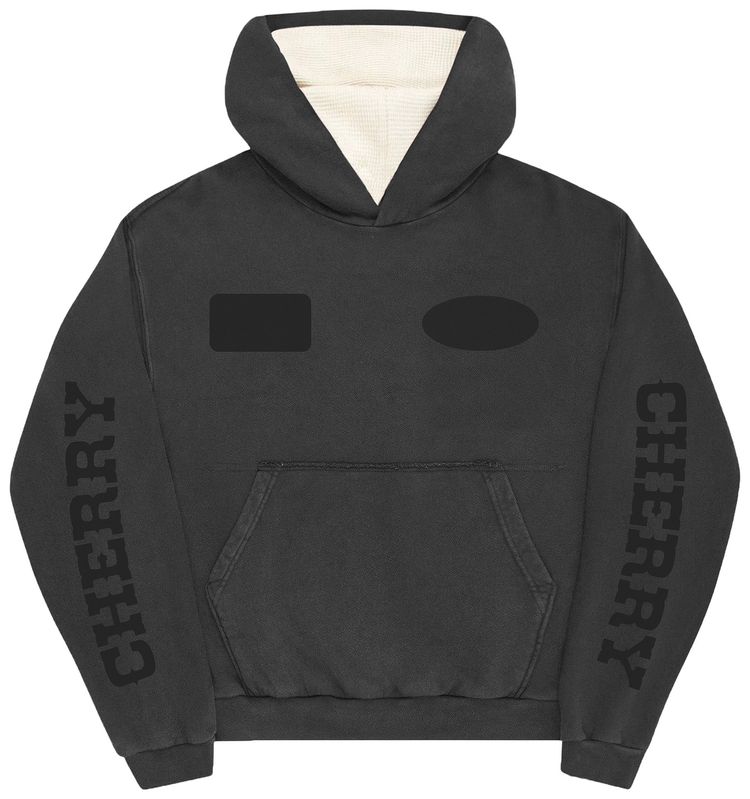 Cherry LA Flame Thermal Hoodie Vintage Black