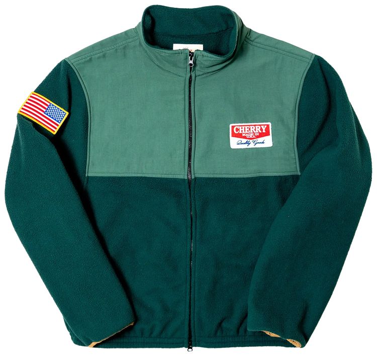 Cherry LA Racing Zip Sherpa Hunter Green