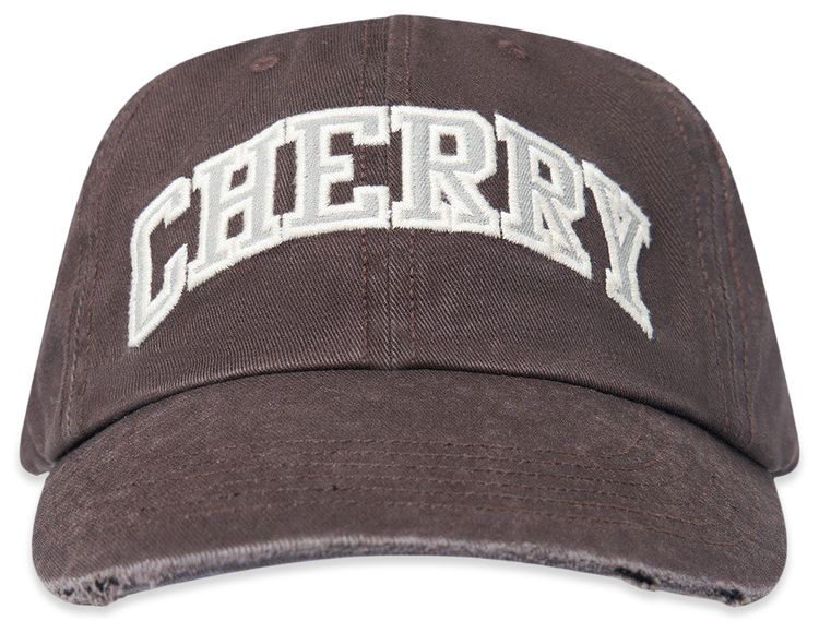 Cherry LA Applique 6 Panel Hat Chocolate