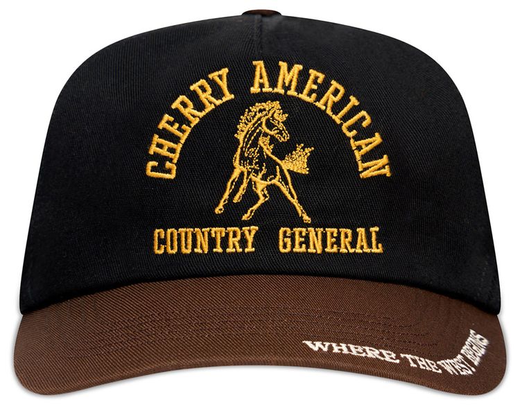 Cherry LA Country General 5 Panel Hat BlackBrown