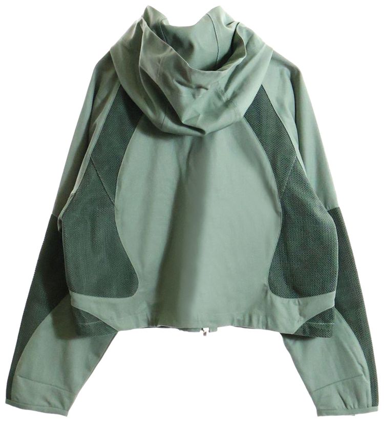 FFFPostalService Waffle Knit Liner Zip Hoodie Emerald Green