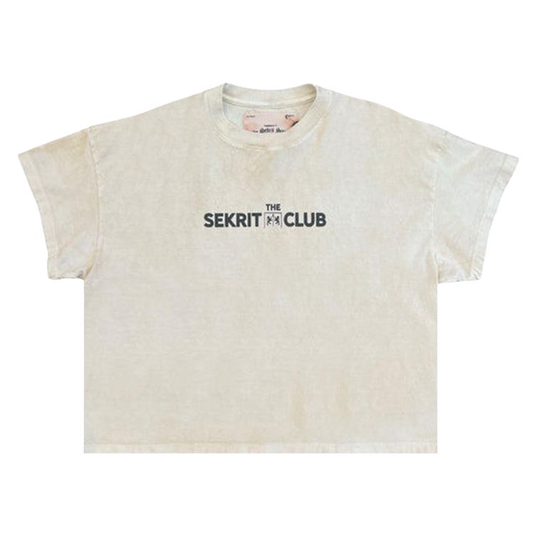 SEKRIT SAINTS Sekrit Club T Shirt Dirty White