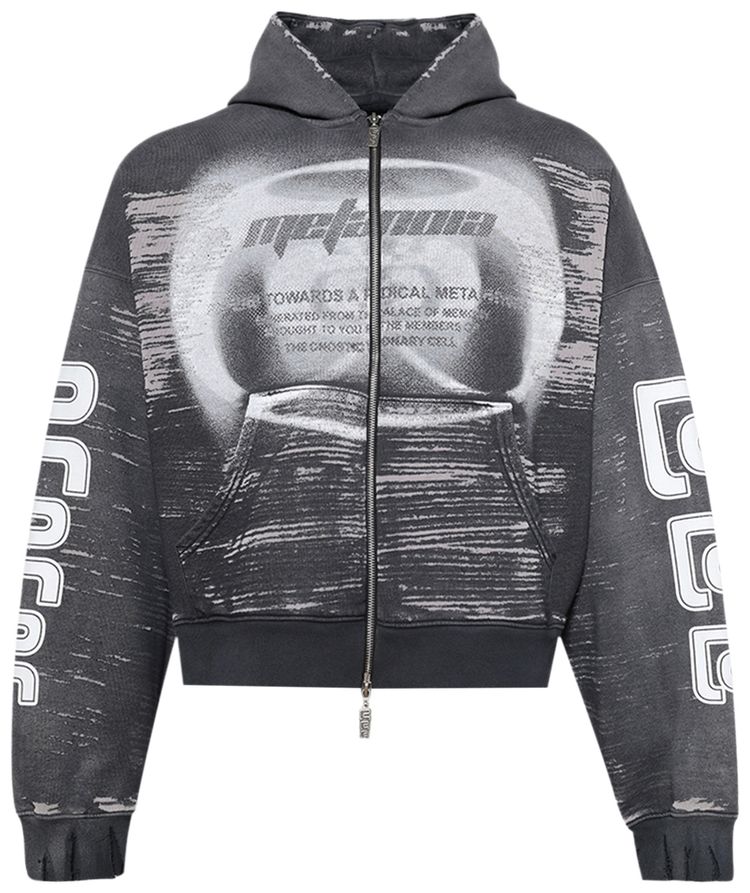 RIVINGTON roi Rebis Radical Alma CVA Zip Hoodie Vintage Black