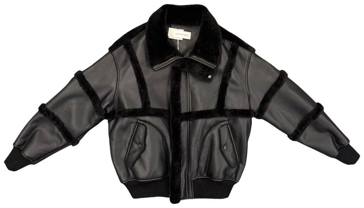 Feng Chen Wang Double Sided Sherpa Jacket Black