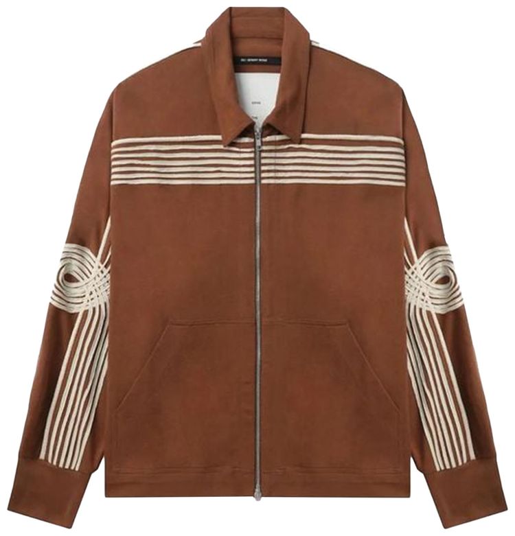 Song for the Mute Applique Track Jacket Brown