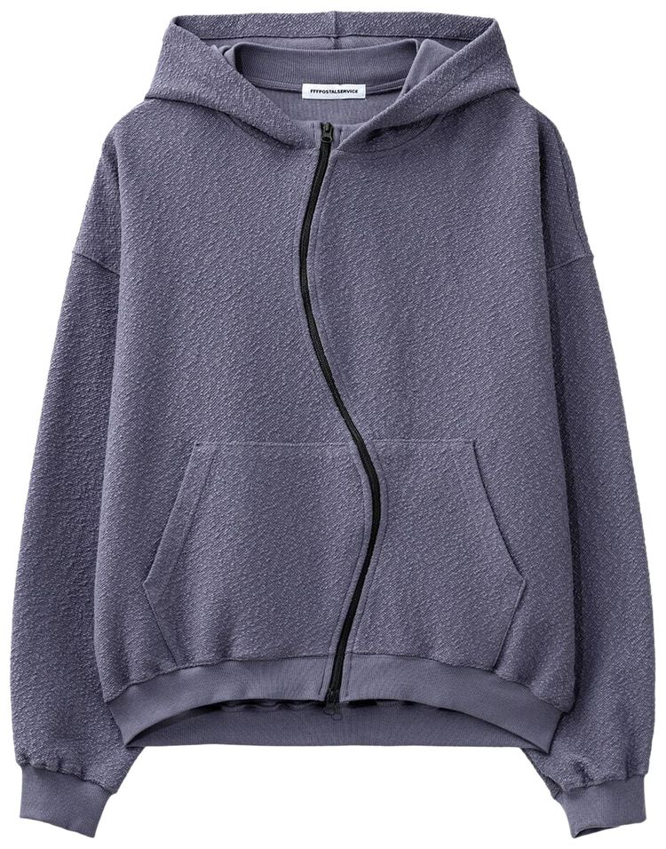 FFFPostalService Reverse RH Zip Hoodie Ghost Lilac