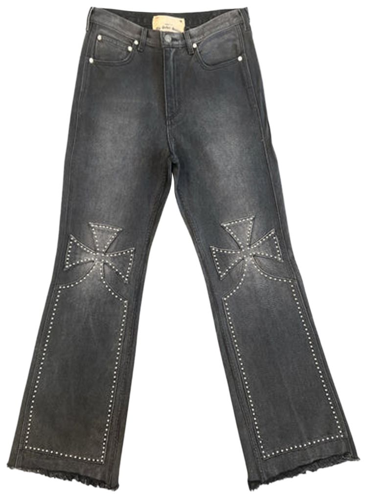 SEKRIT SAINTS Studded Chopper Carpenter Pant Vintage Black