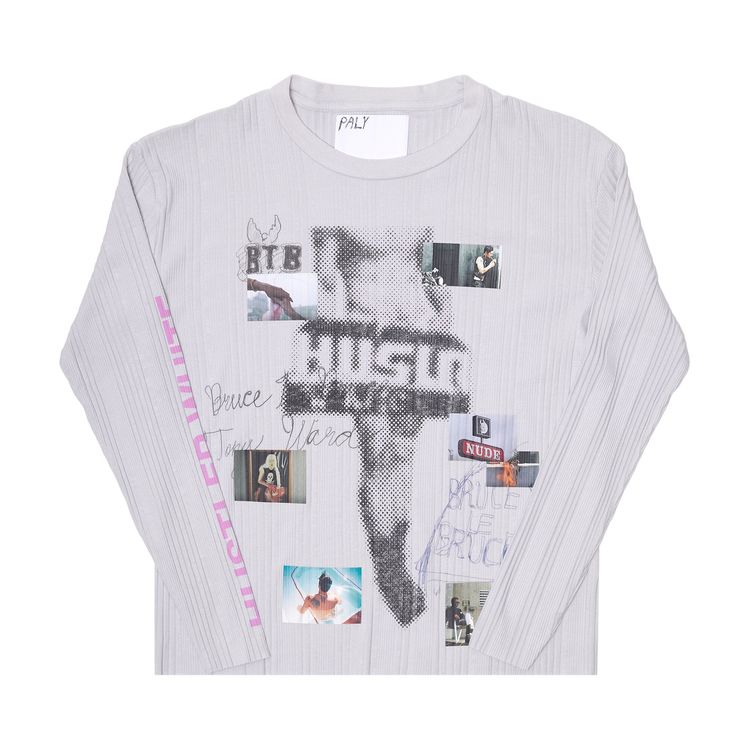 Paly Hollywood Hustlr Rib Long Sleeve Tee White