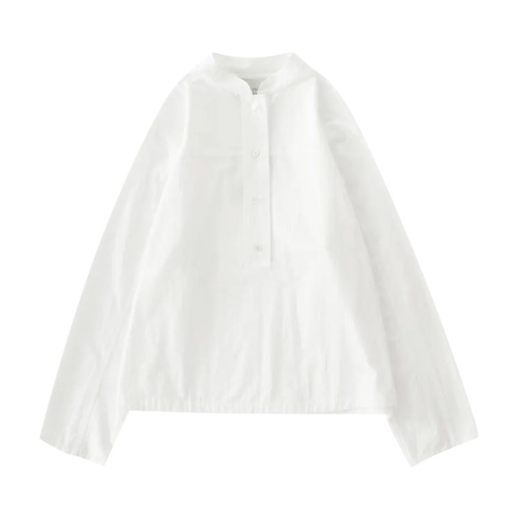 Studio Nicholson Half Placket Shirt Optic White