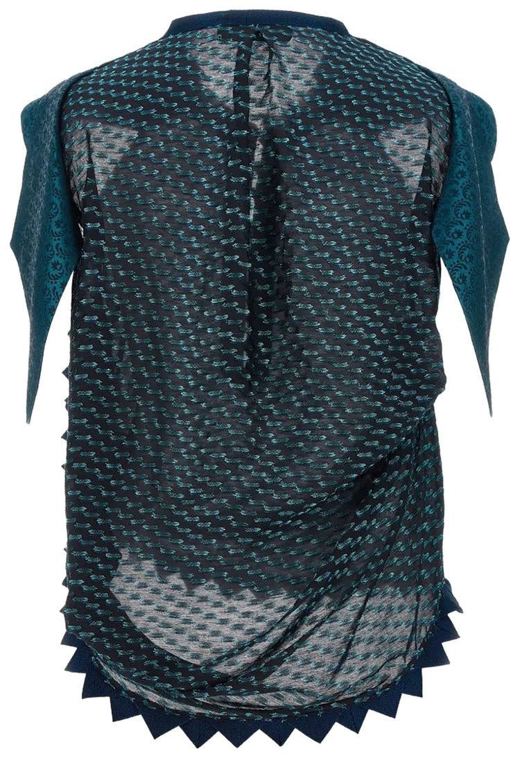 Kiko Kostadinov Weathervane Top BlackMosaic Blue