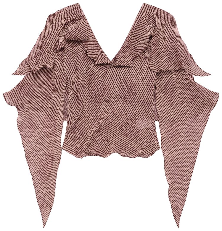 Kiko Kostadinov Plexus Blouse BurgundyPearl