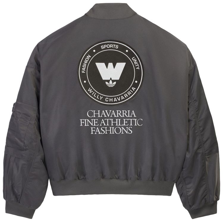 Adidas x Willy Chavarria Satin Bomber Grey