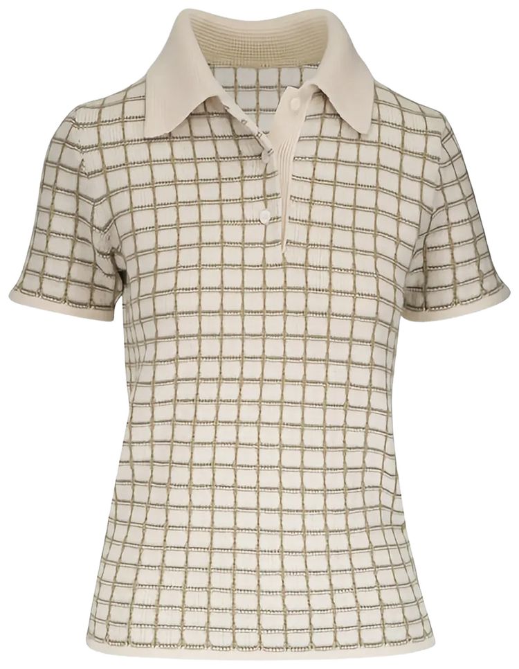 The Elder Statesman Ida Checkered Polo Moss Check