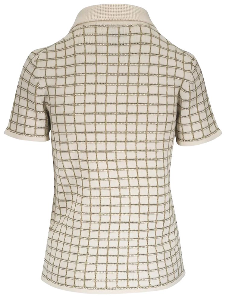 The Elder Statesman Ida Checkered Polo Moss Check