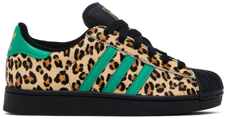 adidas Wmns Superstar Black Court Green Leopard